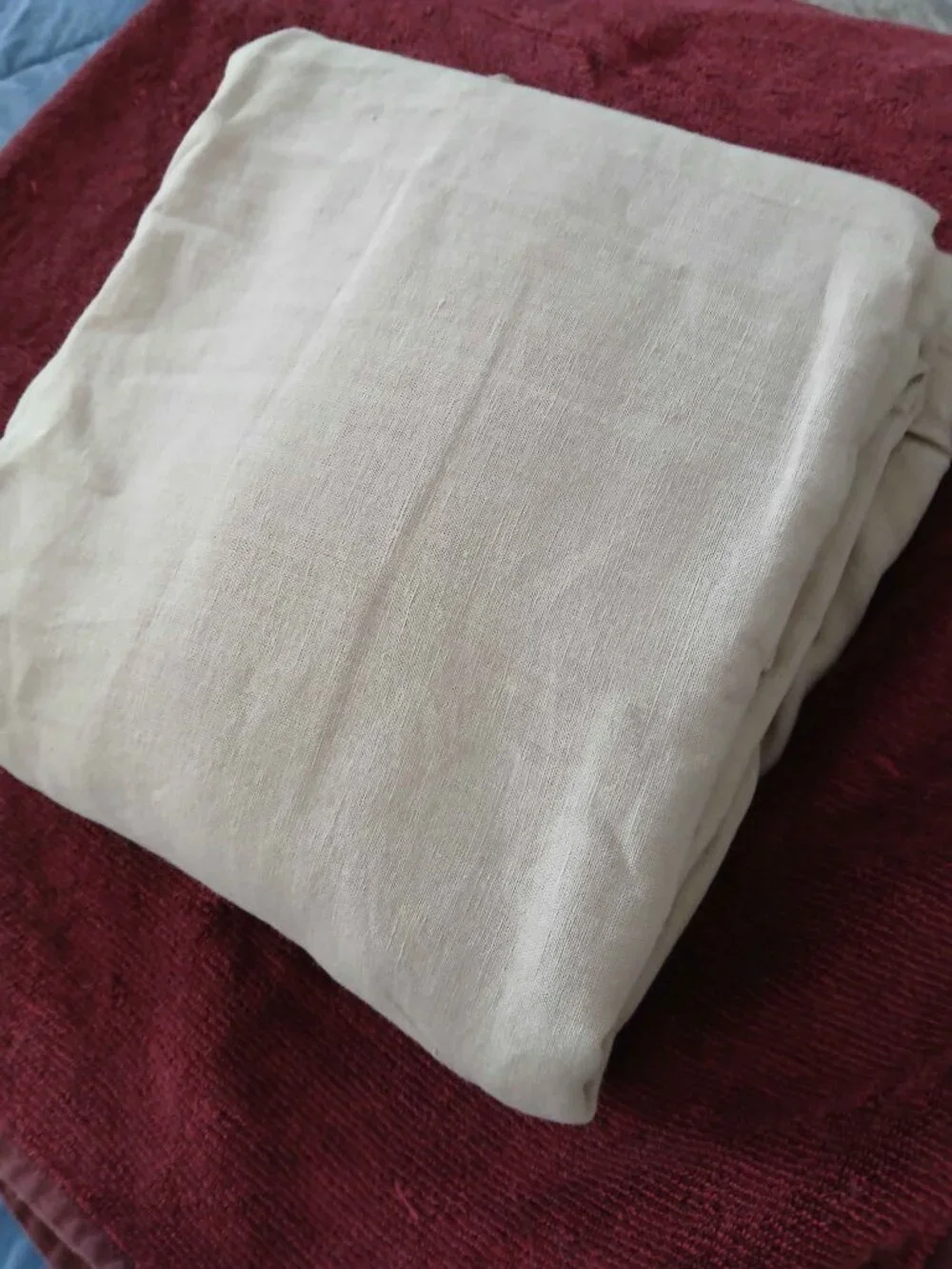 Quince Full Queen Natural Beige Chambray Duvet Cover NWOT Linen